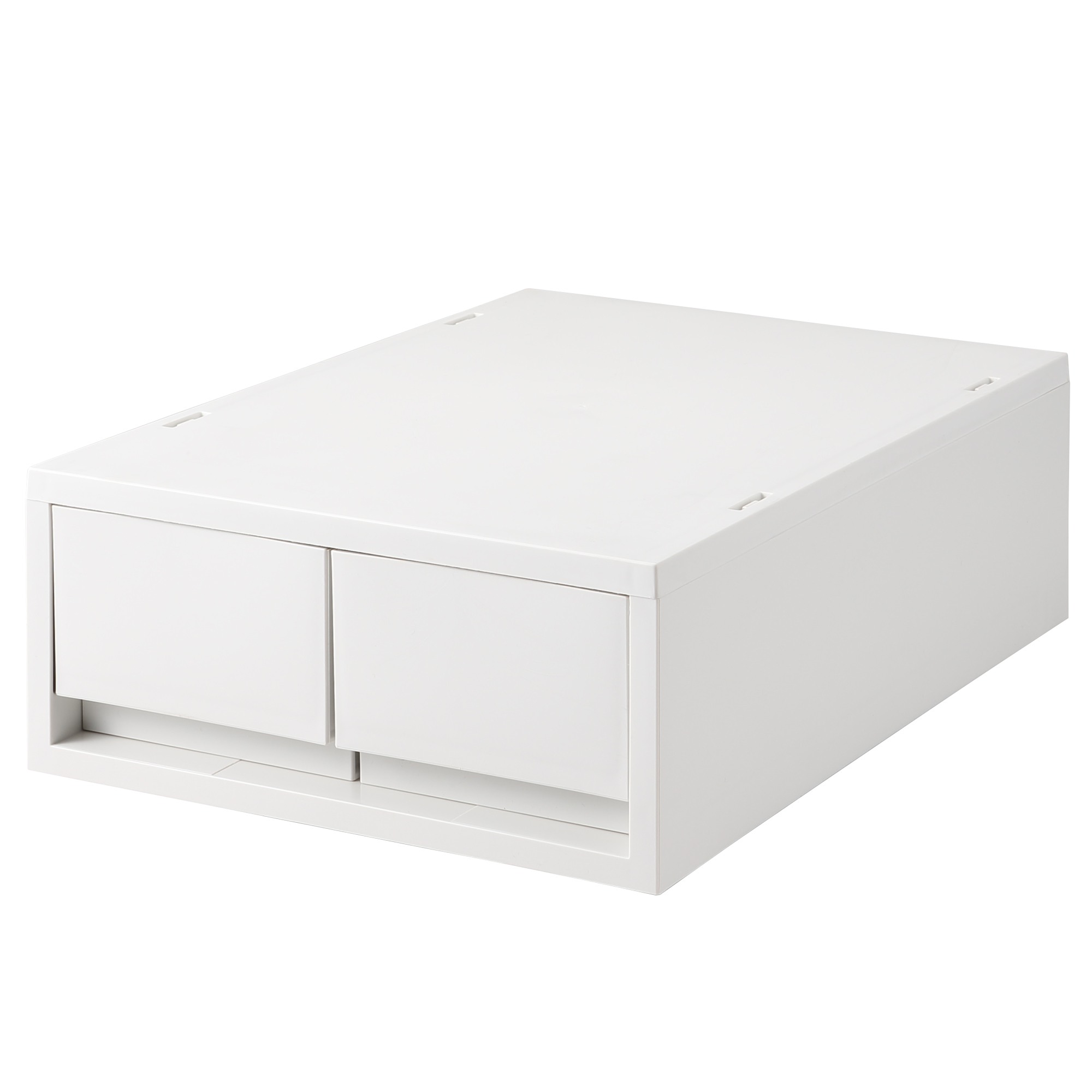 PP STORAGE CASE / SHALLOW / 2 DRAWERS / WHITE GREY