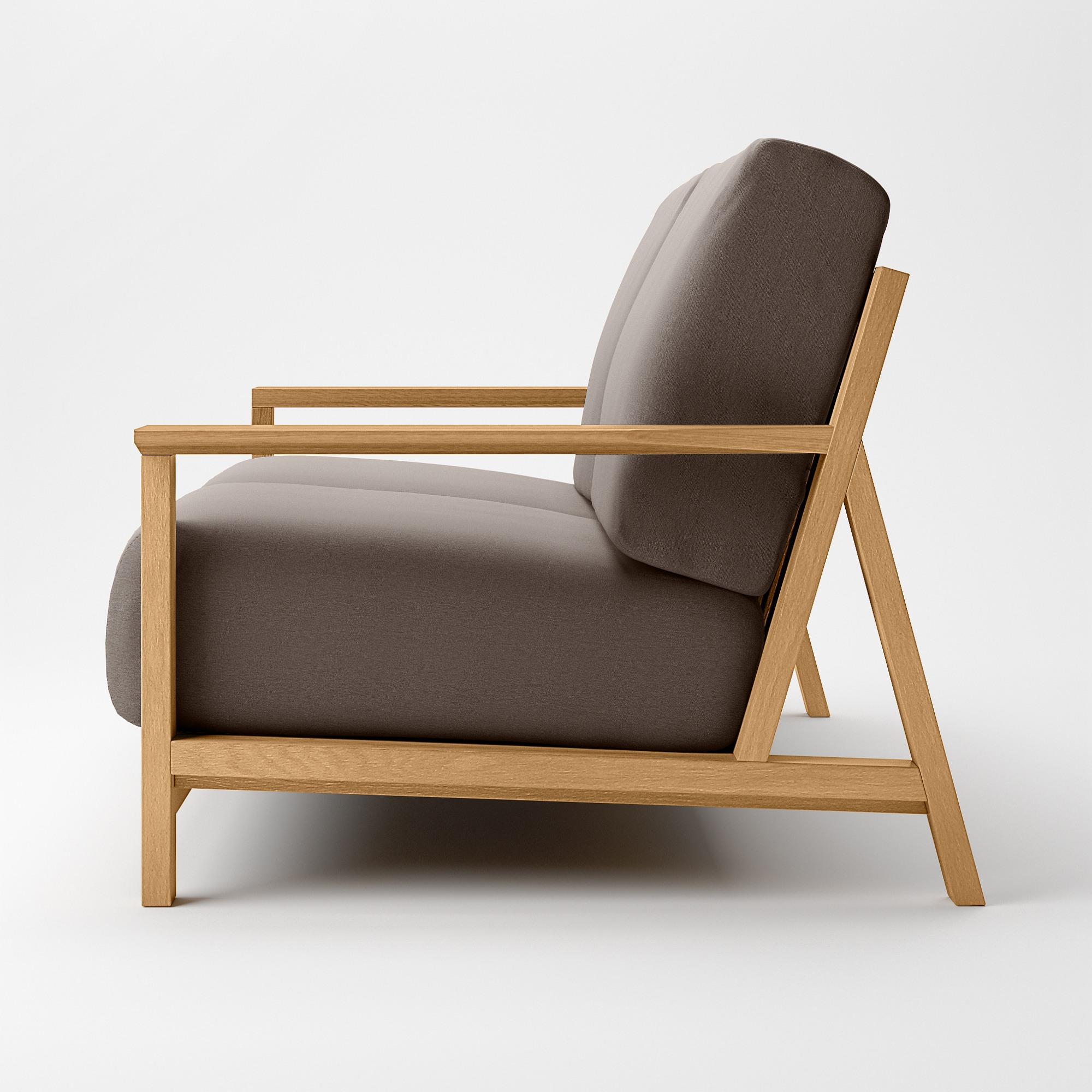MUJI | Sofa with wooden frame Cotton canvas cover