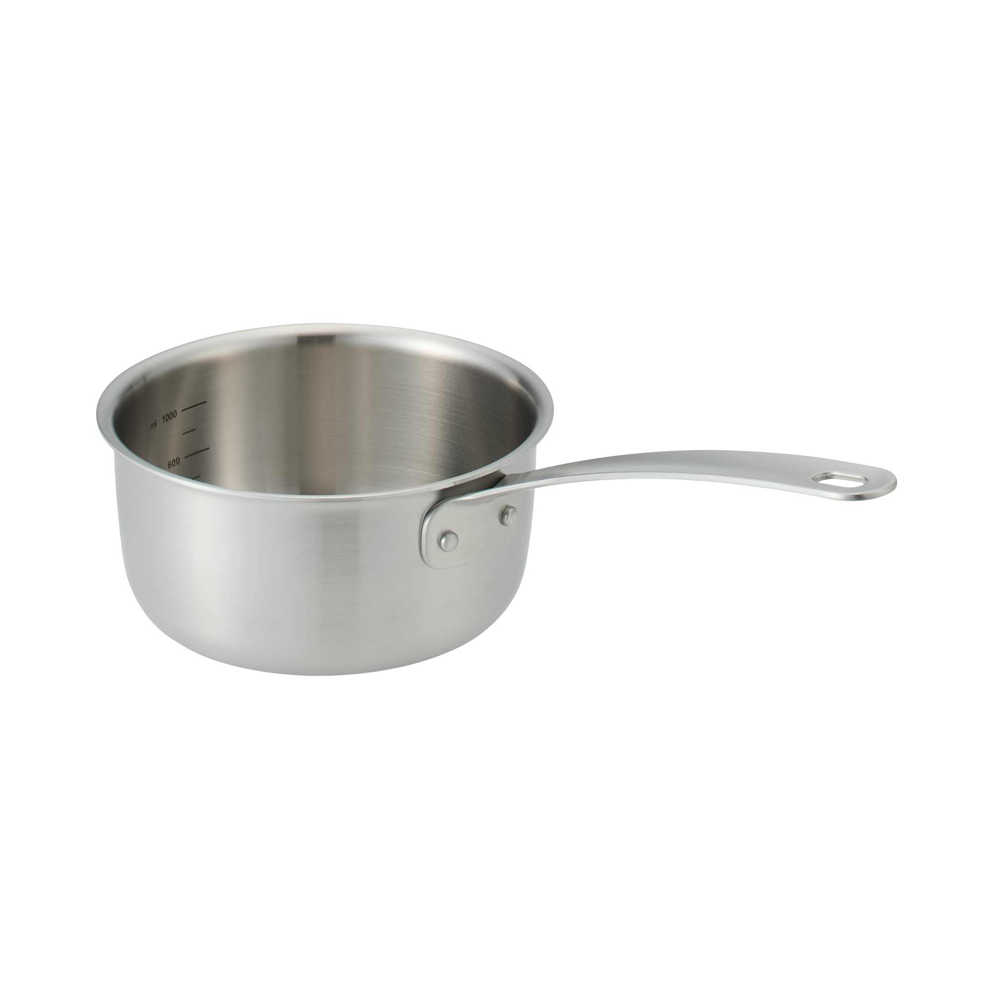 STAINLESS ALUMINIUM 3-LAYER STEEL SAUCEPAN