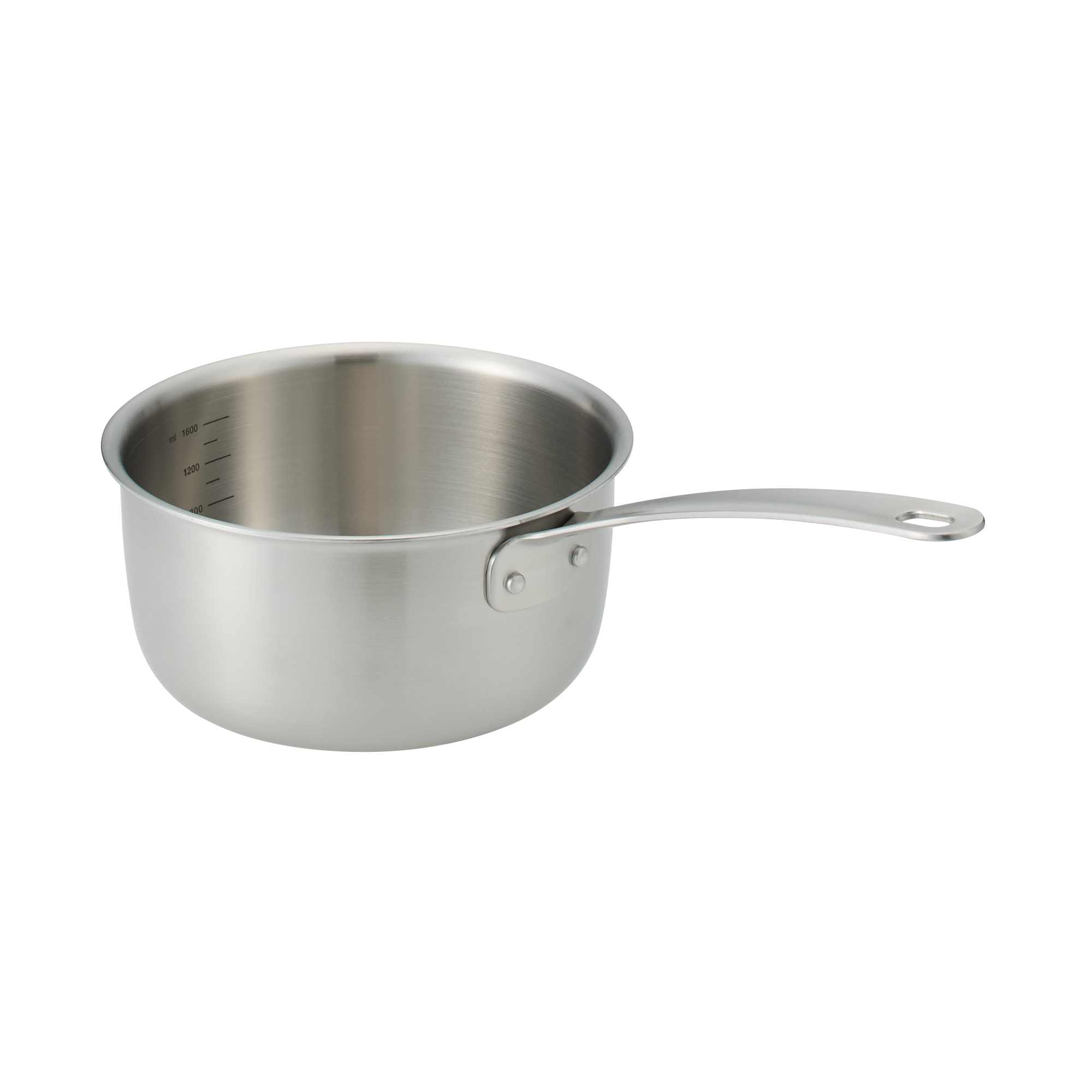 STAINLESS ALUMINIUM 3-LAYER STEEL SAUCEPAN