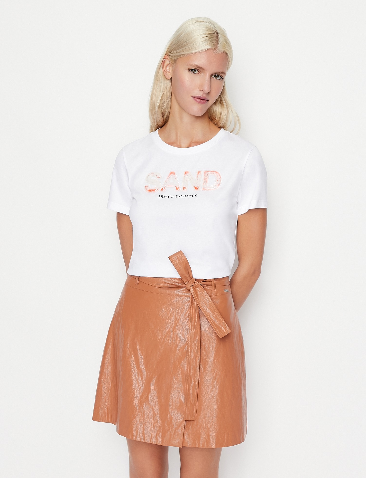 Women White Cotton  T-Shirt