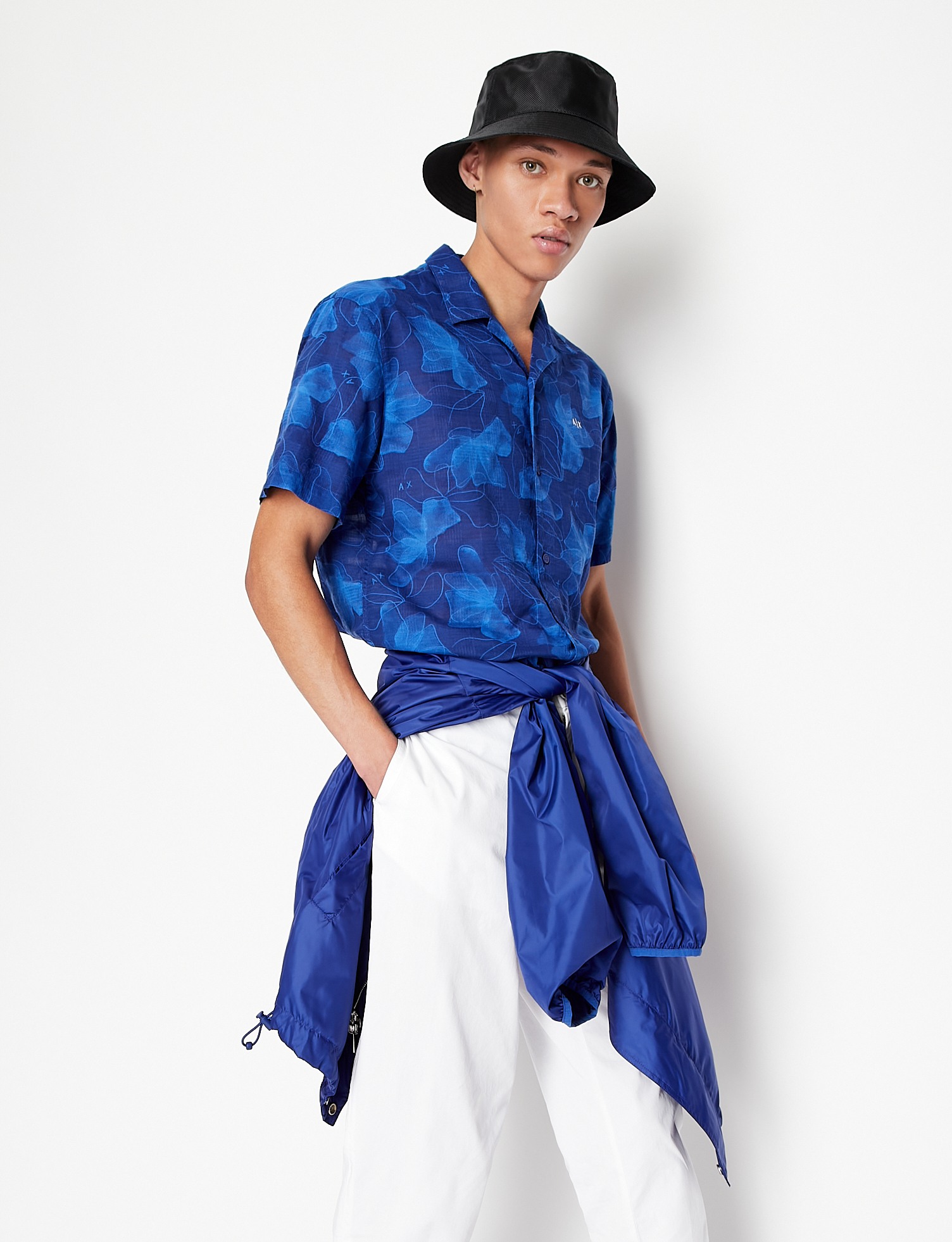 Men Blue Cotton  Shirt