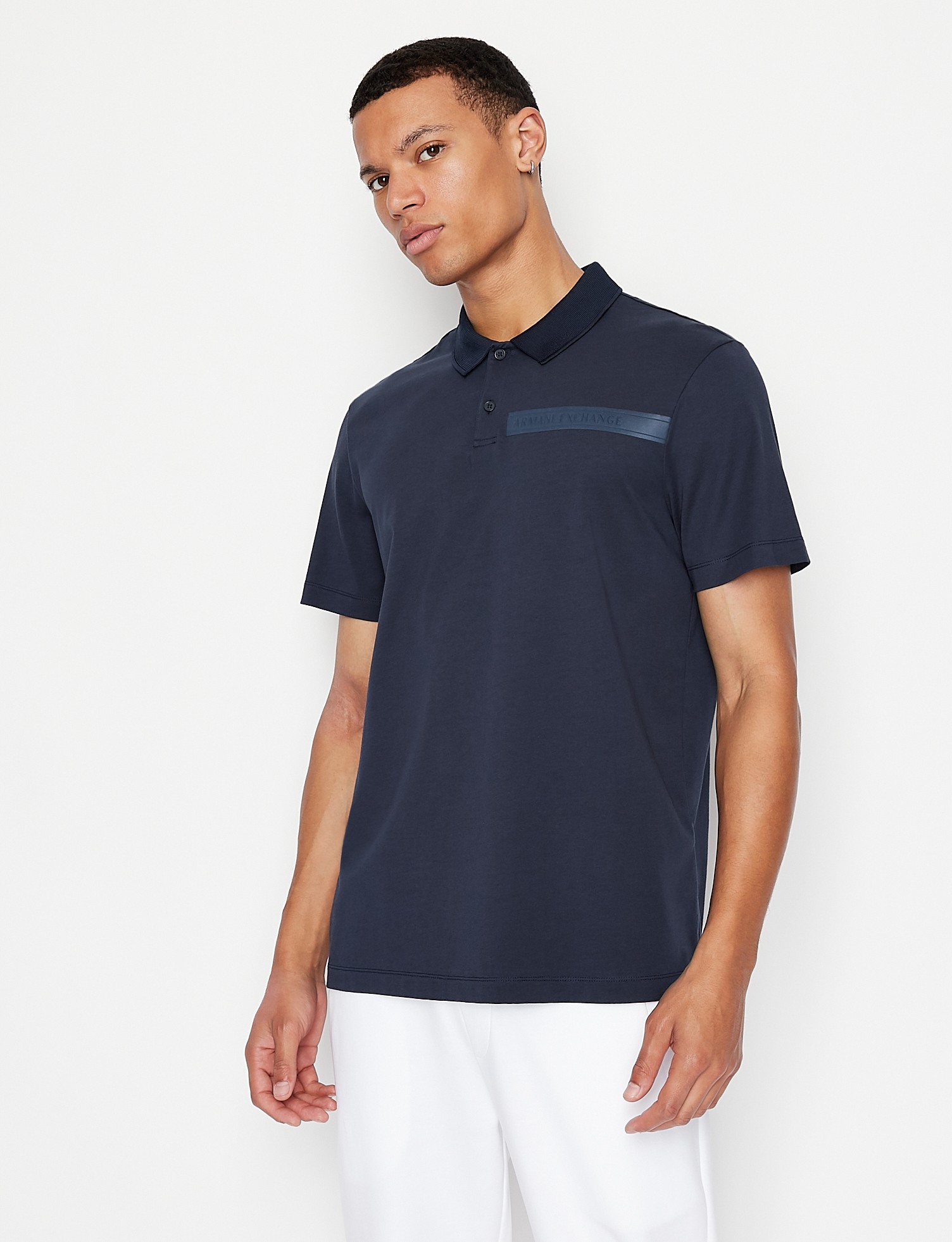 Men Blue Cotton  Polo T-Shirt