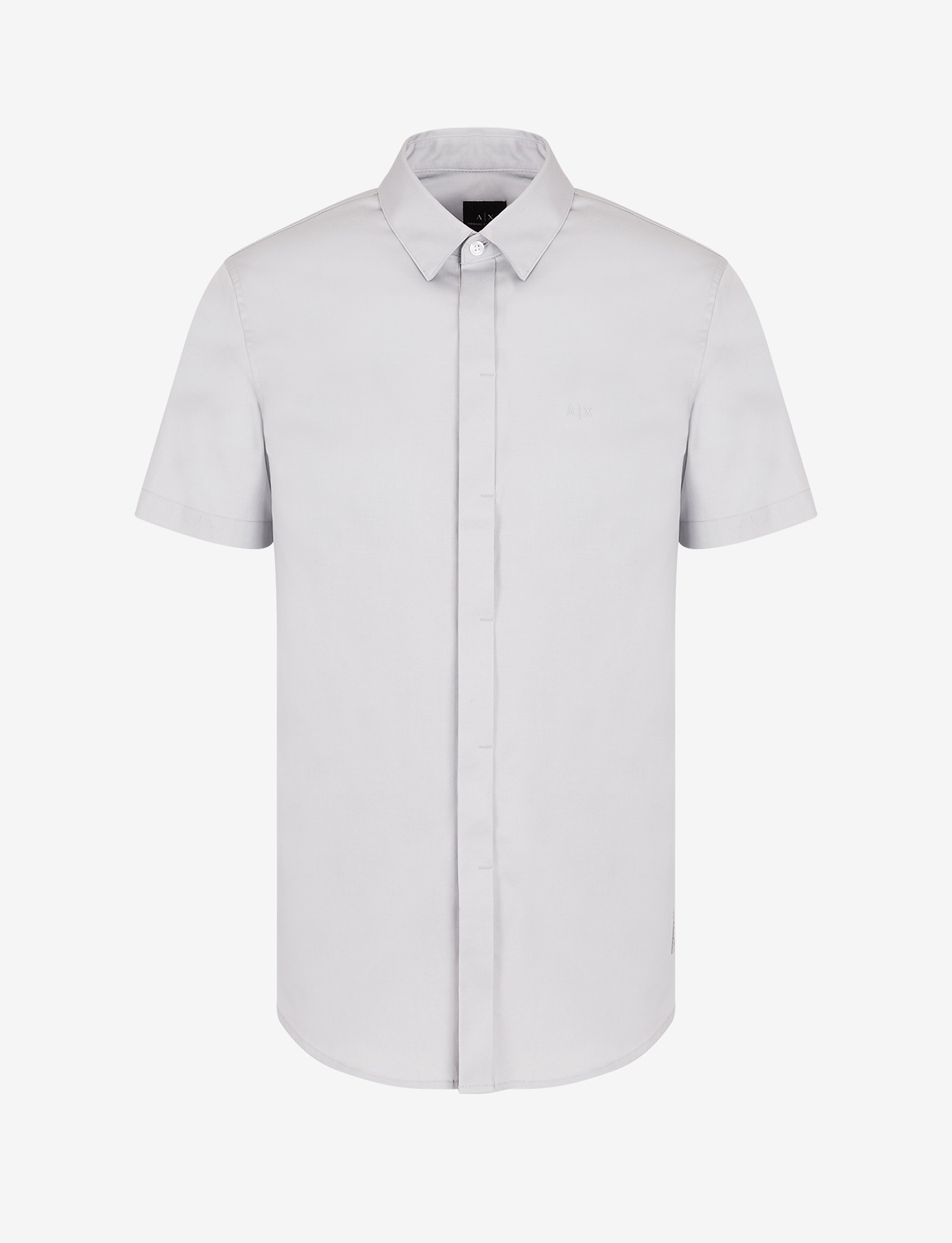Men Grey Cotton  Shirt