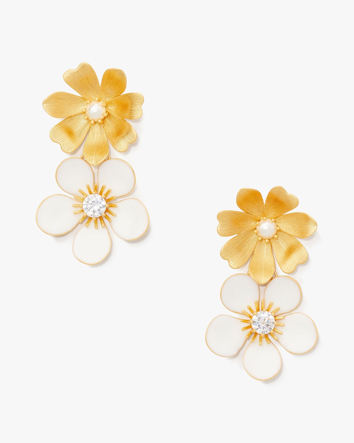 garden party double drop earrings
