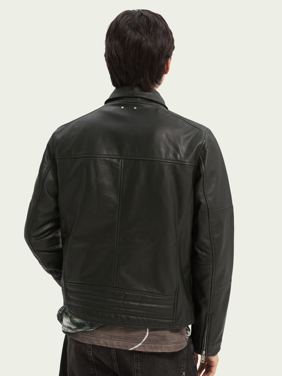 Scotch and soda leather clearance jacket mens