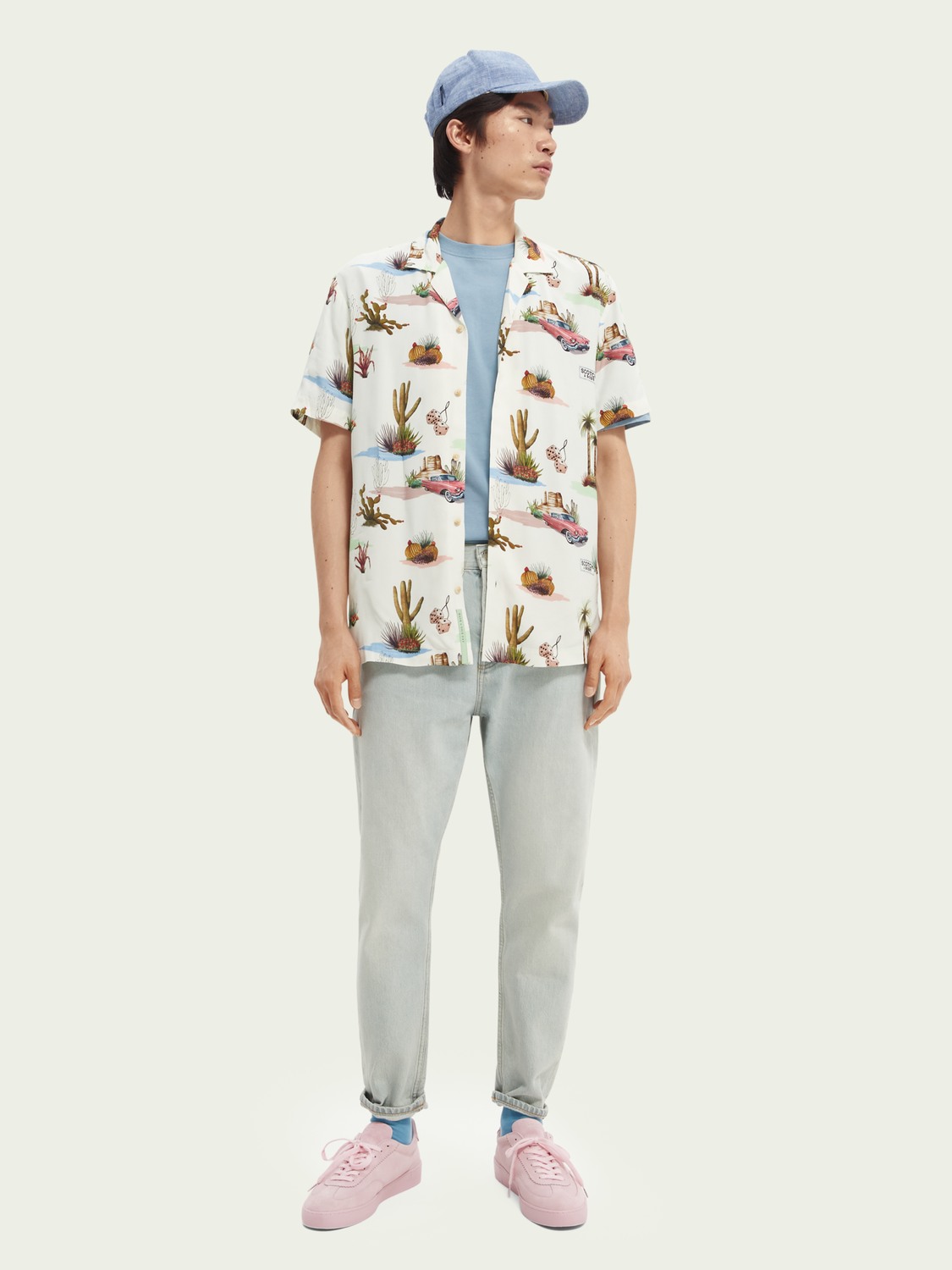 Scotch & Soda Printed short-sleeved Hawaiian shirt