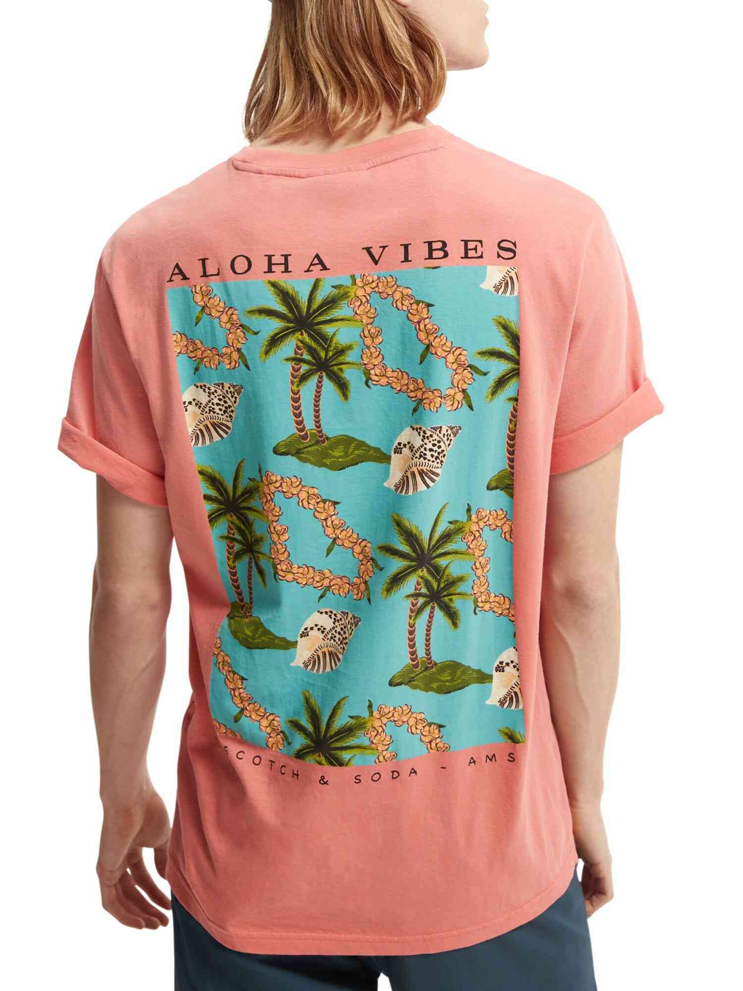 SCOTCH & SODA Graphic Jersey Crewneck T-Shirt In Organic Cotton