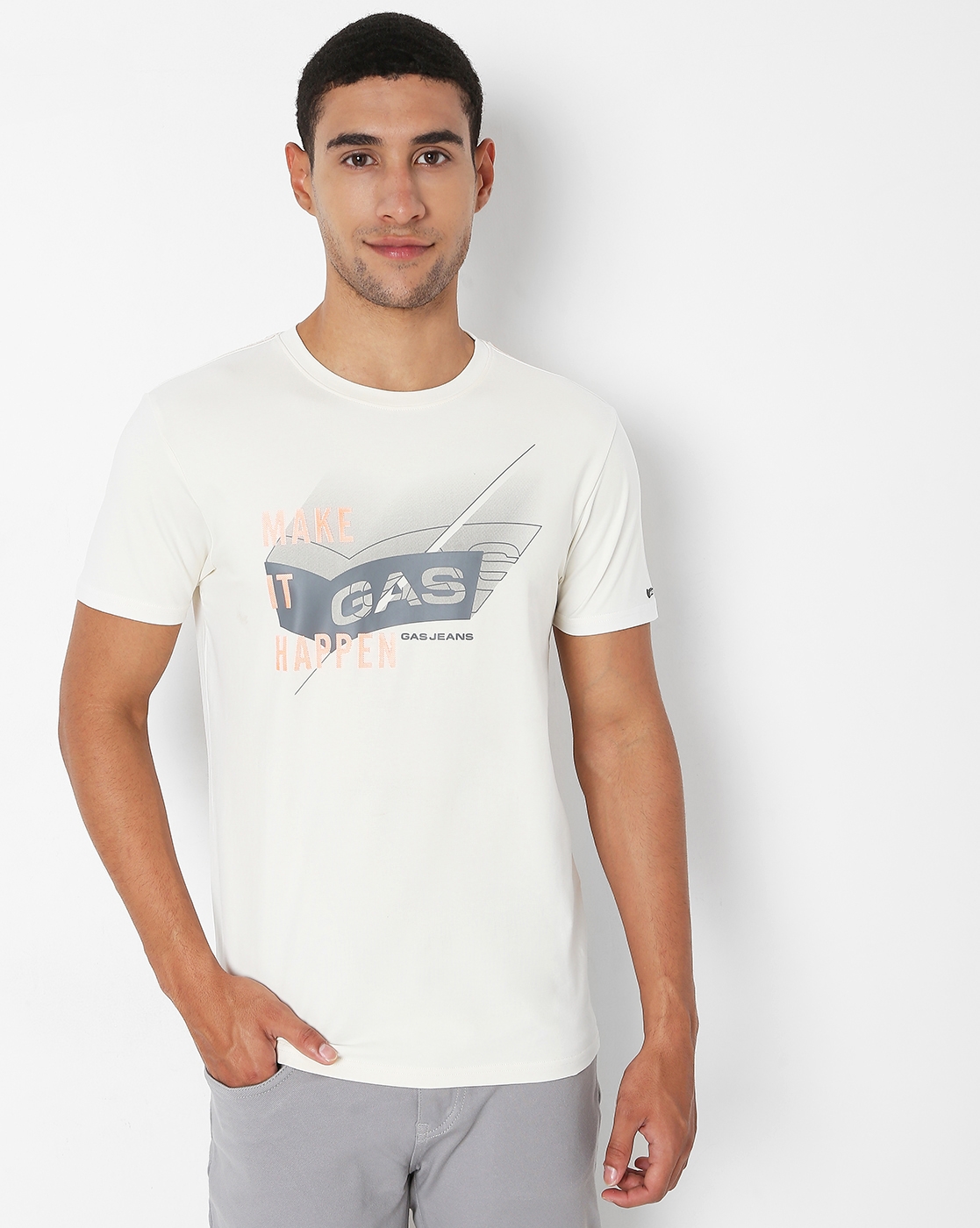 GAS | Scuba Printed Slim Fit Crew-Neck T-shirt