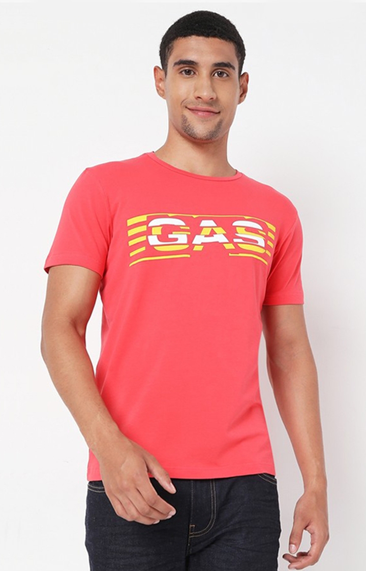 GAS | Scuba Logo Print Slim Fit Crew-Neck T-shirt