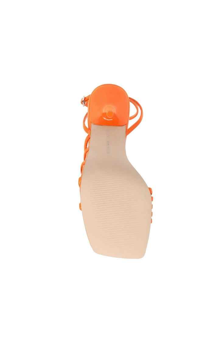 All In Orange Heel Sandals