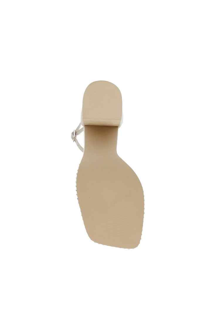 Aviation White Heel Sandals
