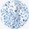 White and Blue Printed Rayon Dresses For Women