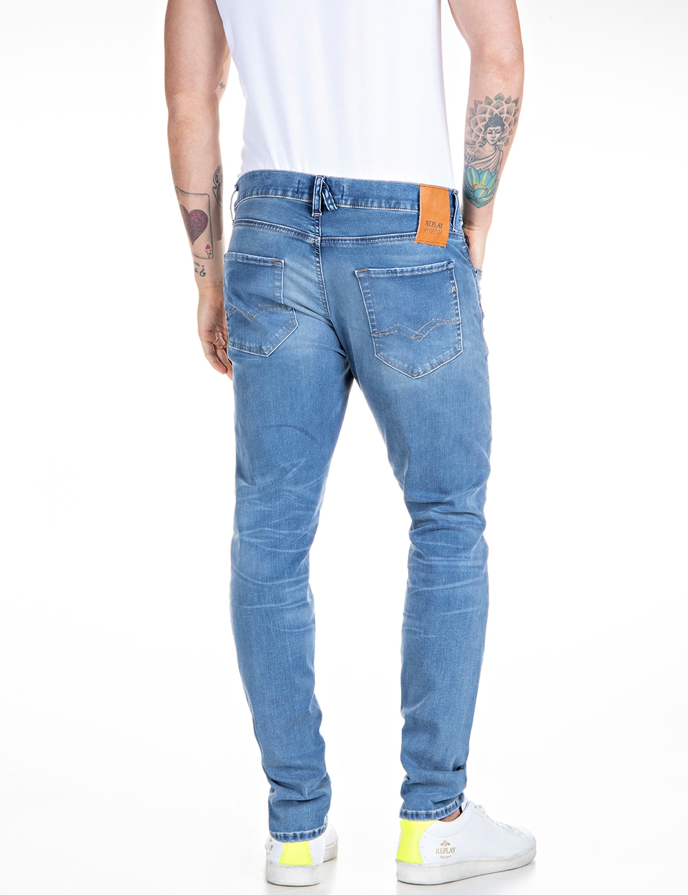 Slim tapered fit Mickym Hyperflex jeans Re-Used X.L.I.T.E