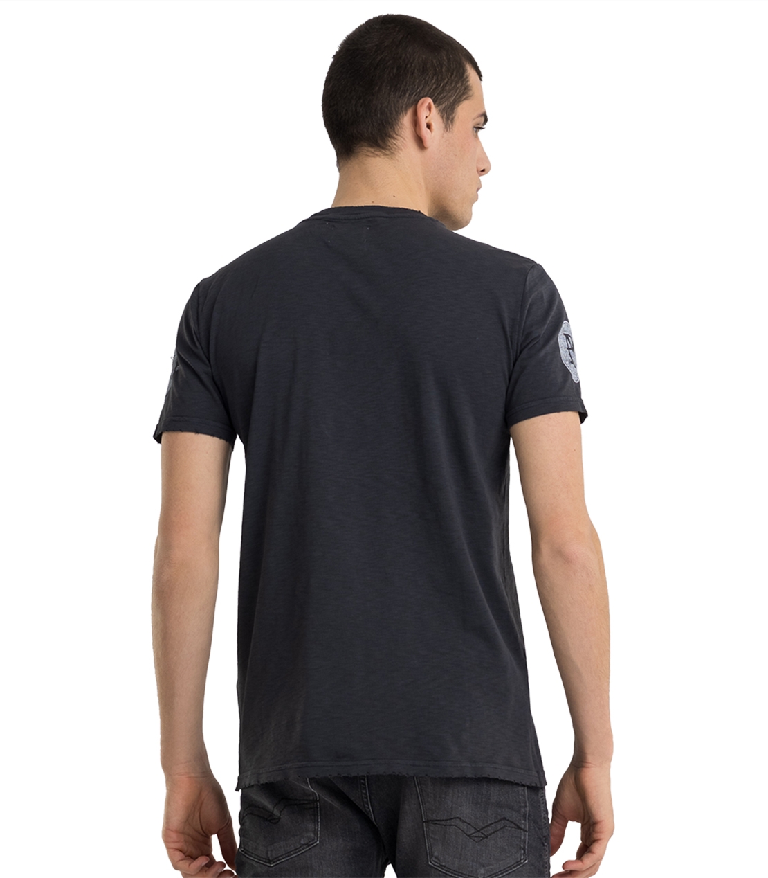 REPLAY | Black Printed T-Shirt For Men 3