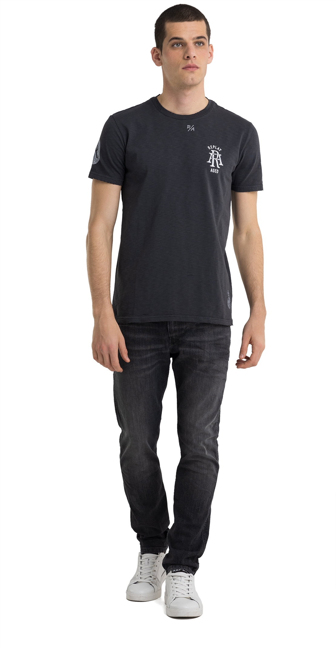 REPLAY | Black Printed T-Shirt For Men 0