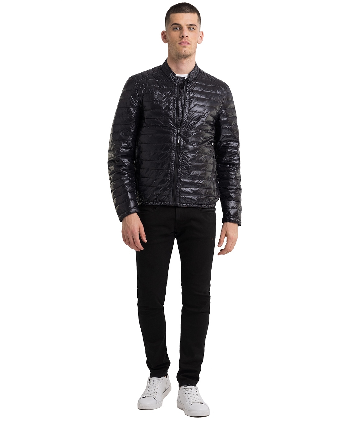 REPLAY | Black Polyester Western Jackets For Men 3