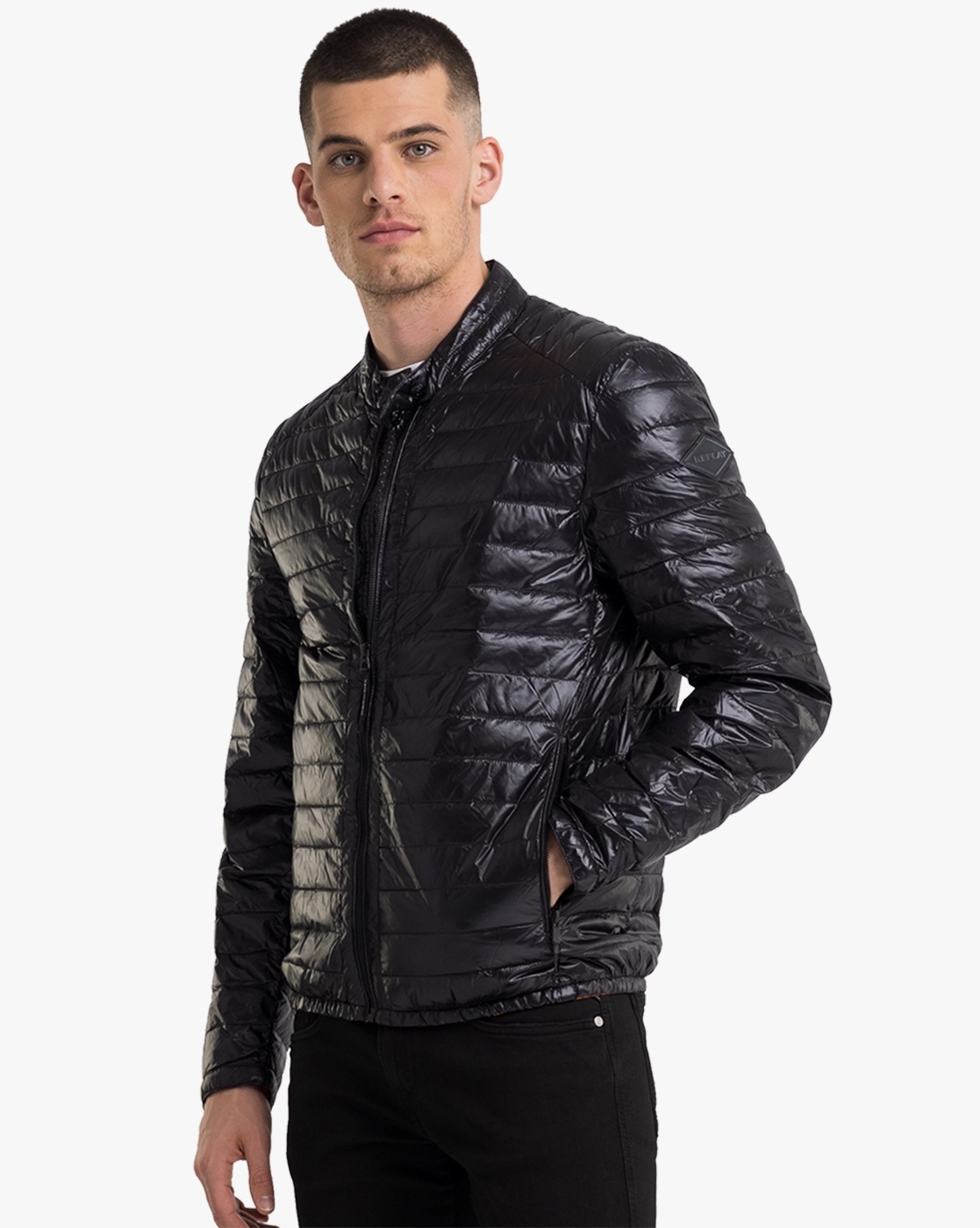 REPLAY | Black Polyester Western Jackets For Men 1