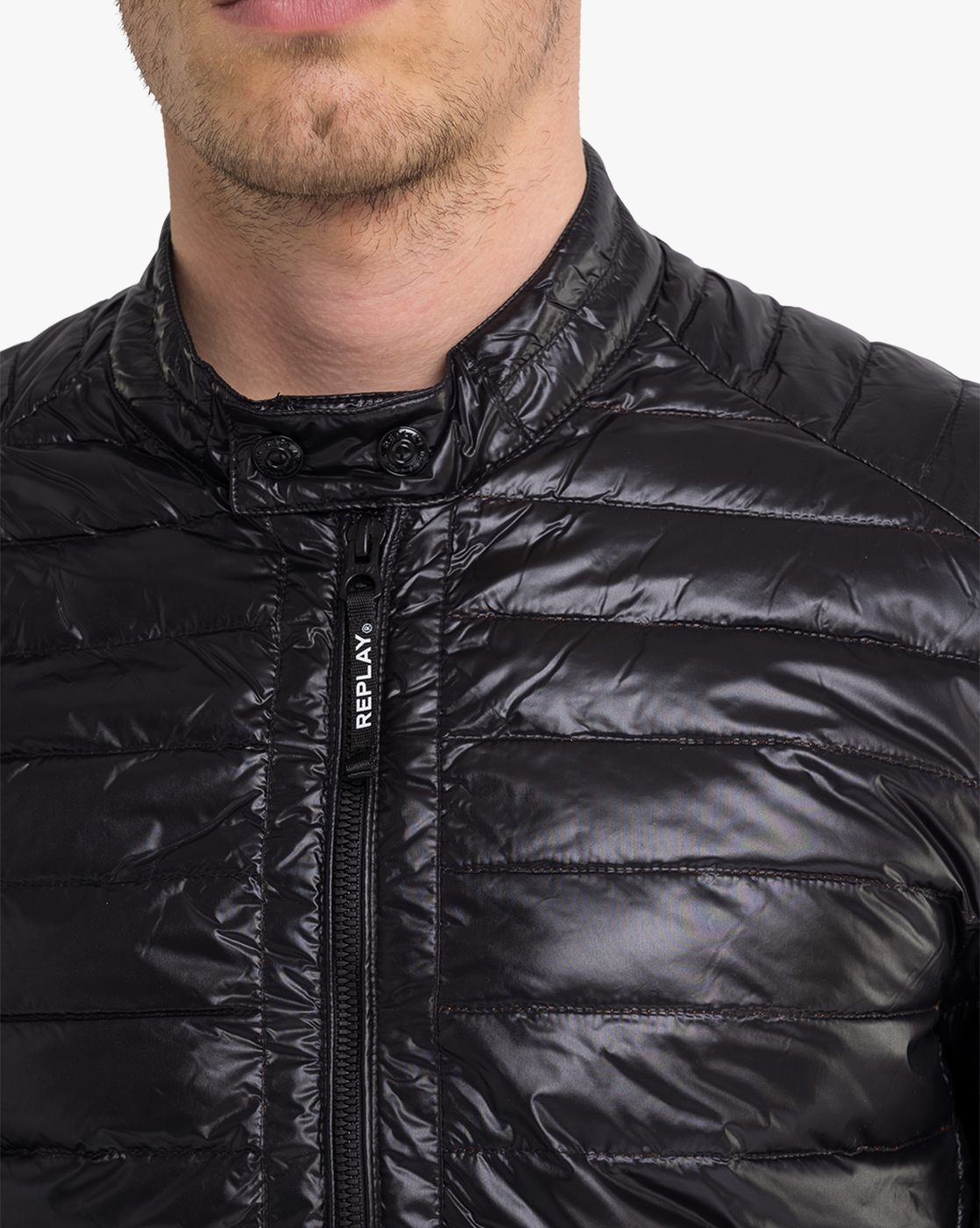 REPLAY | Black Polyester Western Jackets For Men 4