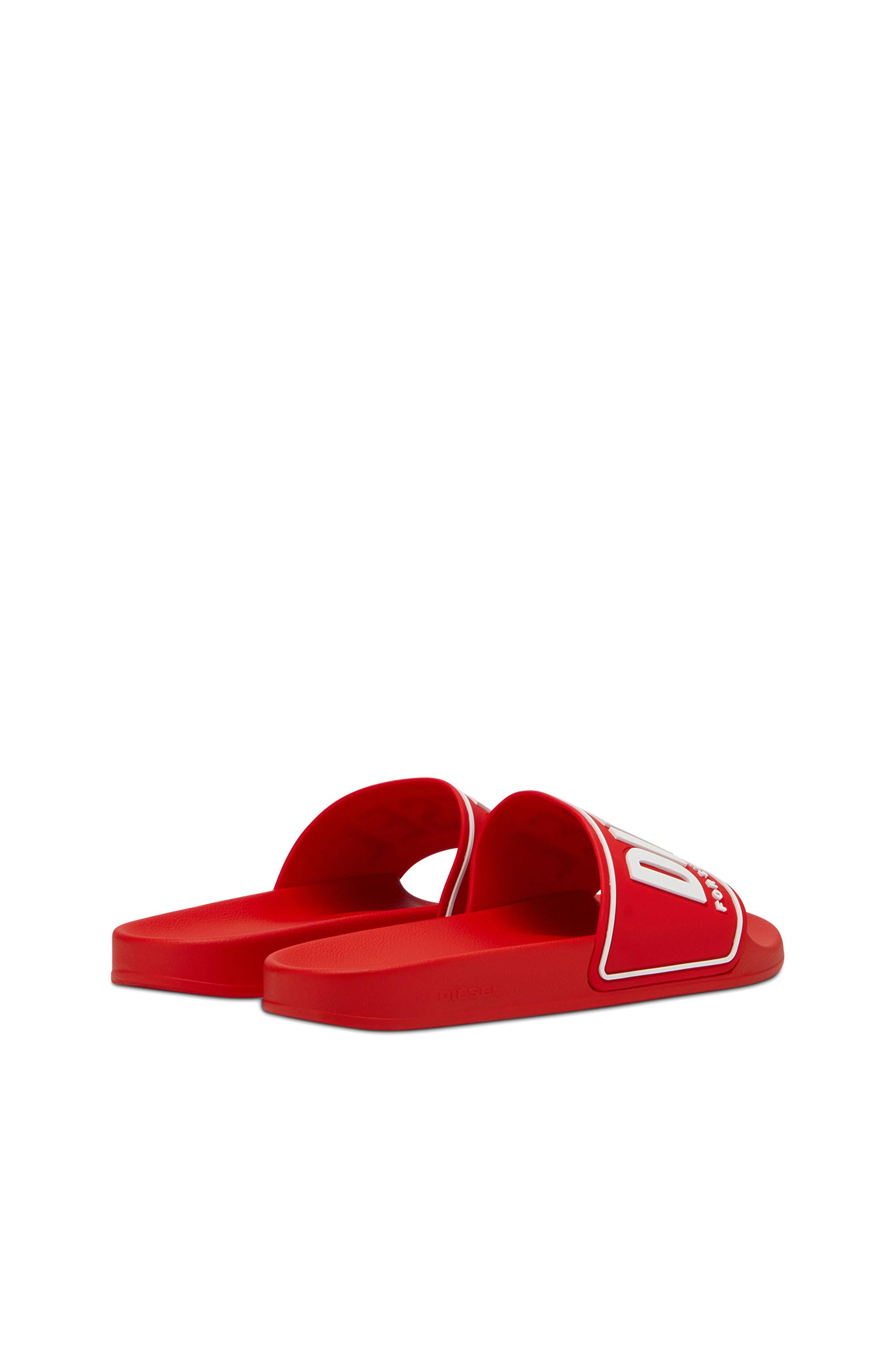 Red Sa-Mayemi-Pool slides with 3D logo