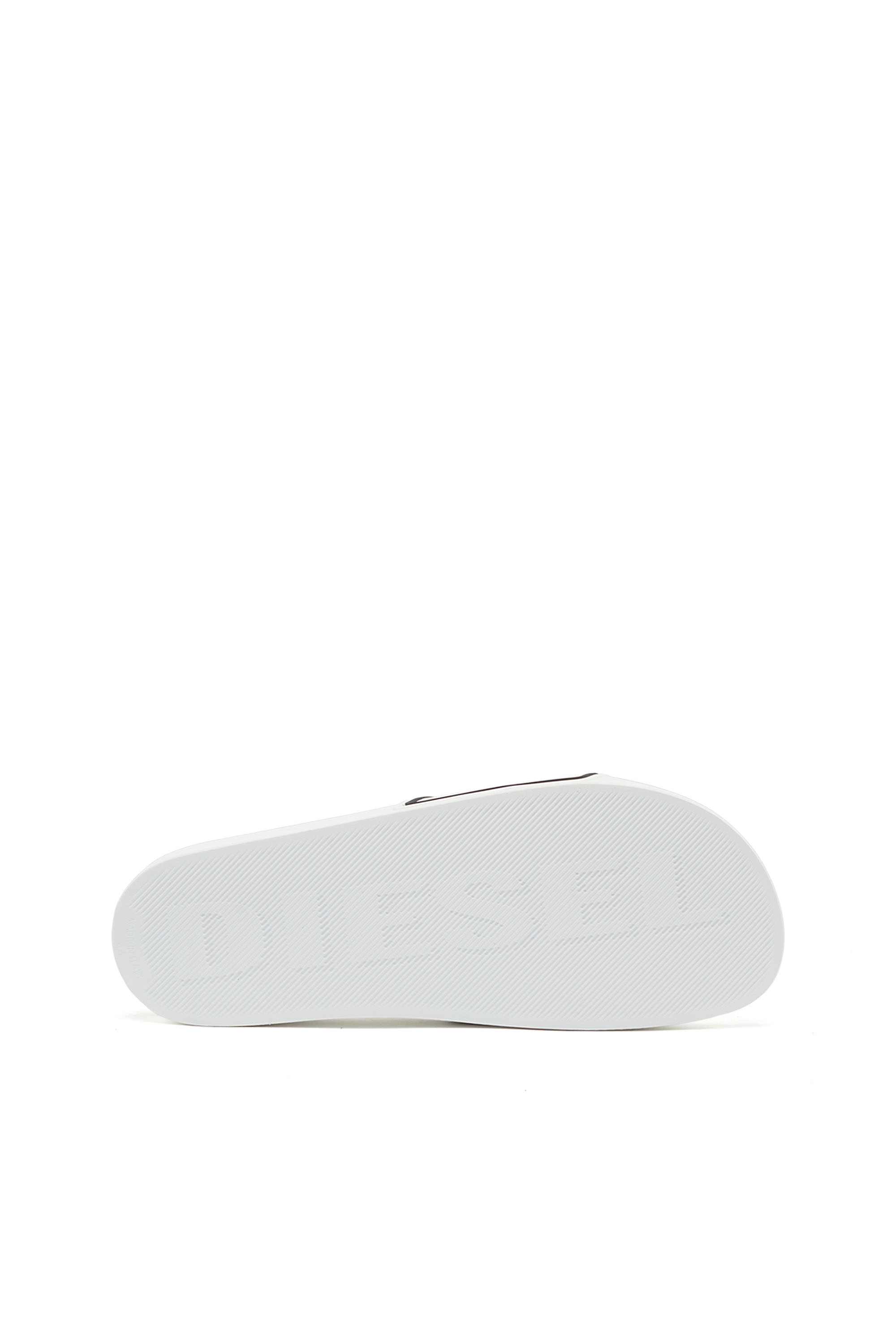 White Sa-Mayemi-Pool slides with 3D logo