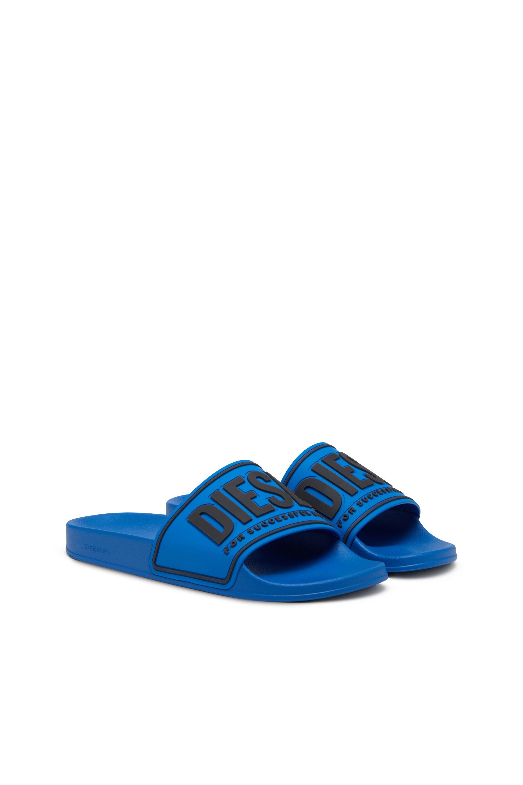 Blue Sa-Mayemi-Pool slides with 3D logo