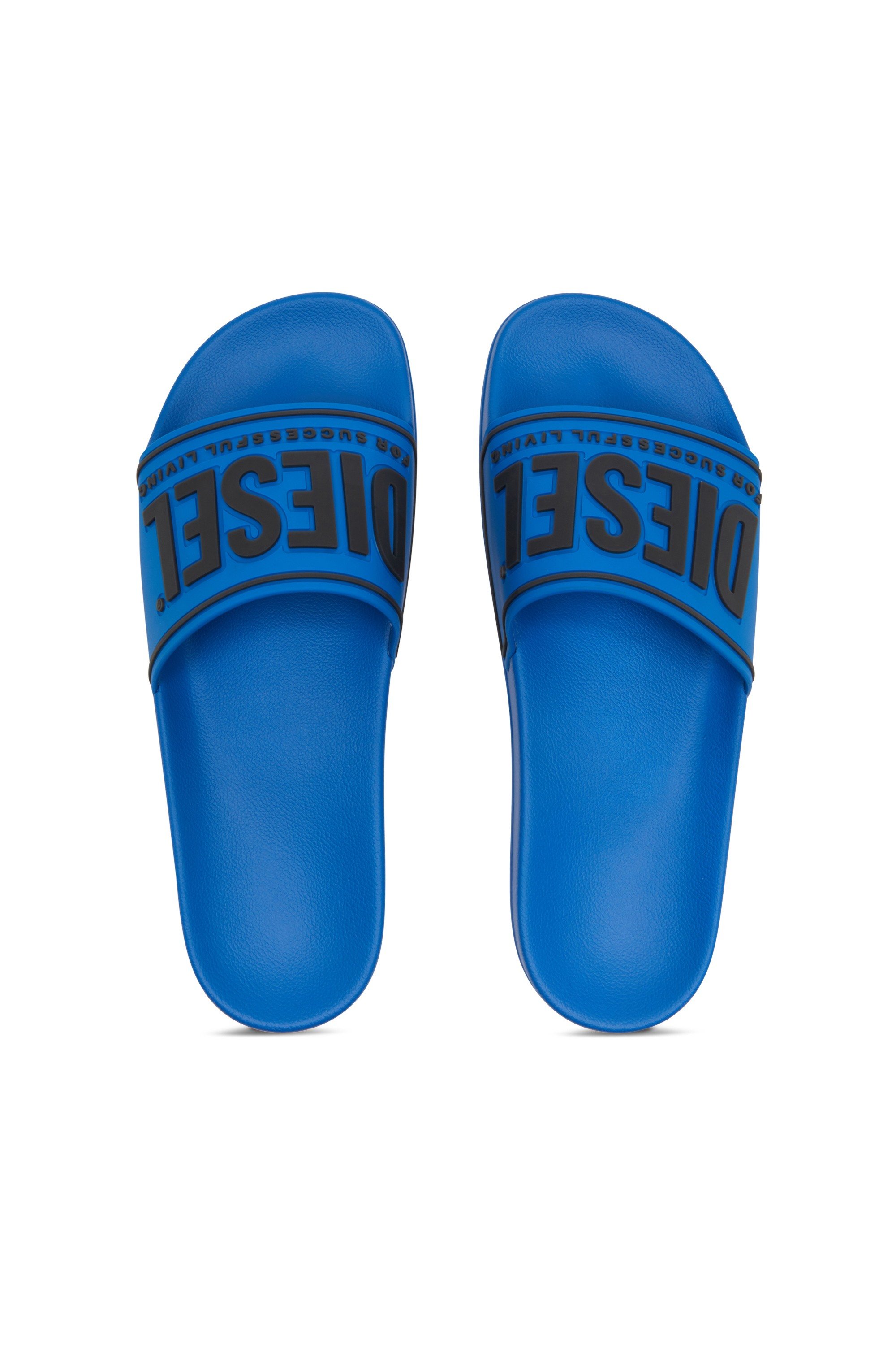 Blue Sa-Mayemi-Pool slides with 3D logo