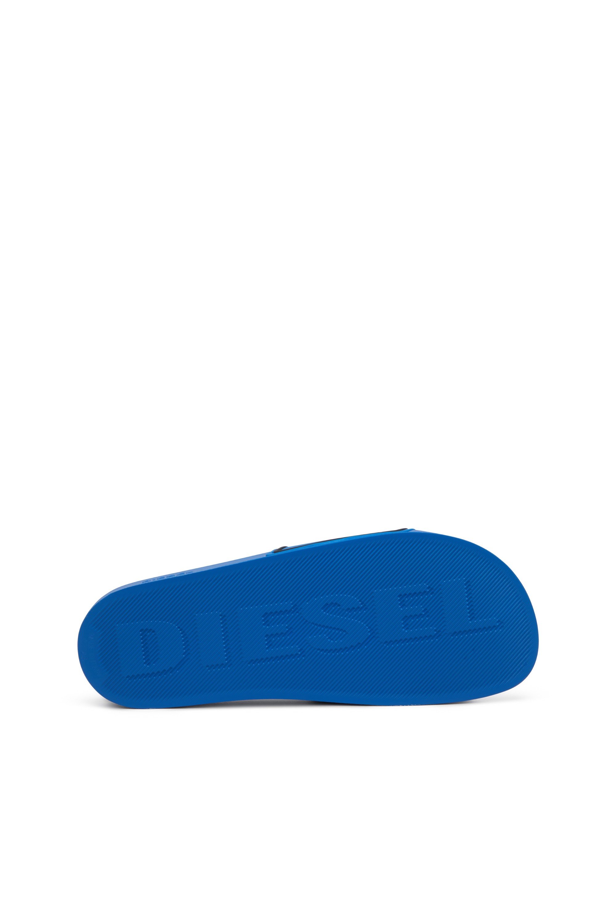Blue Sa-Mayemi-Pool slides with 3D logo