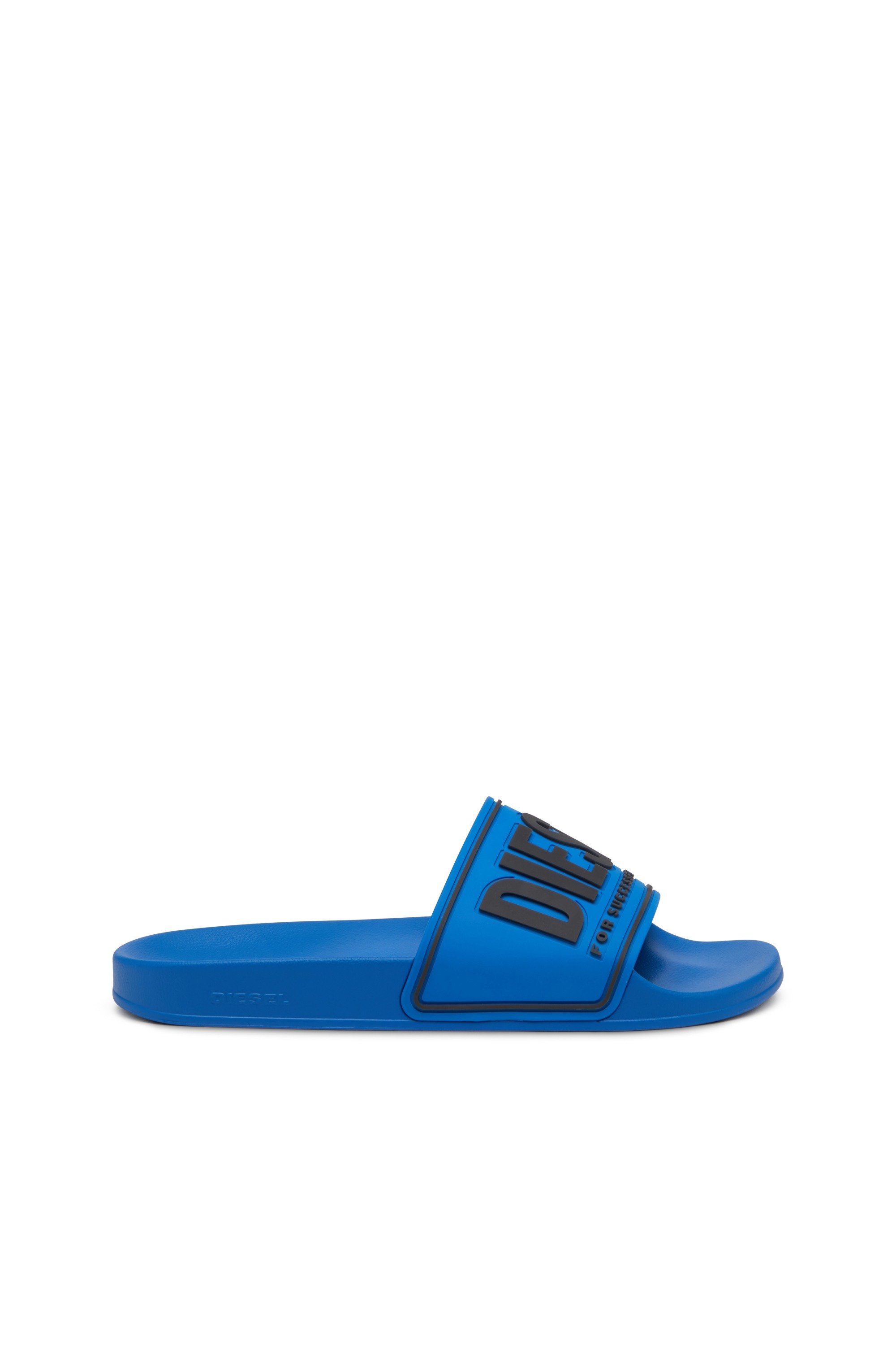 Blue Sa-Mayemi-Pool slides with 3D logo