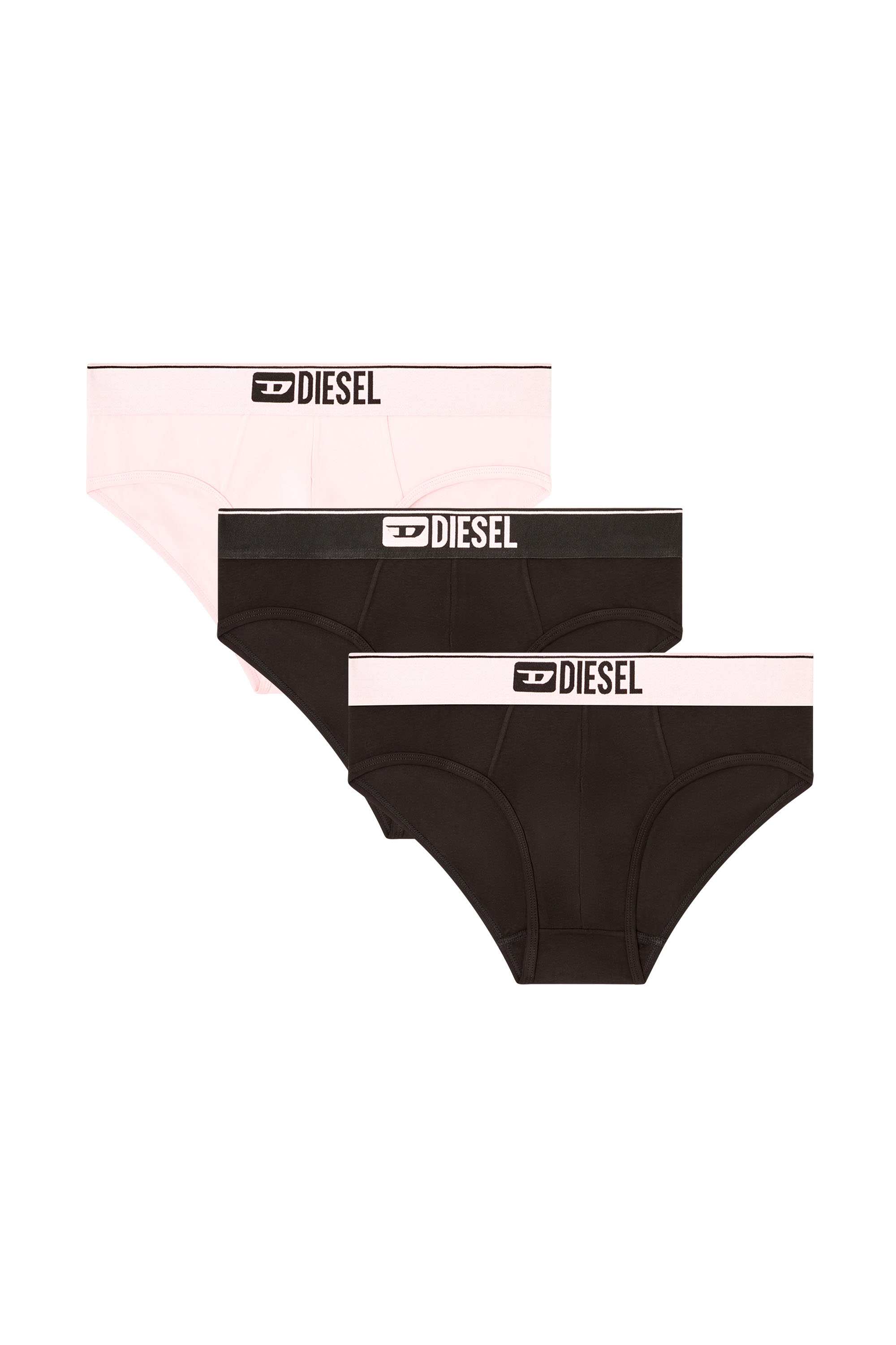 Black Three-pack of plain logo briefs