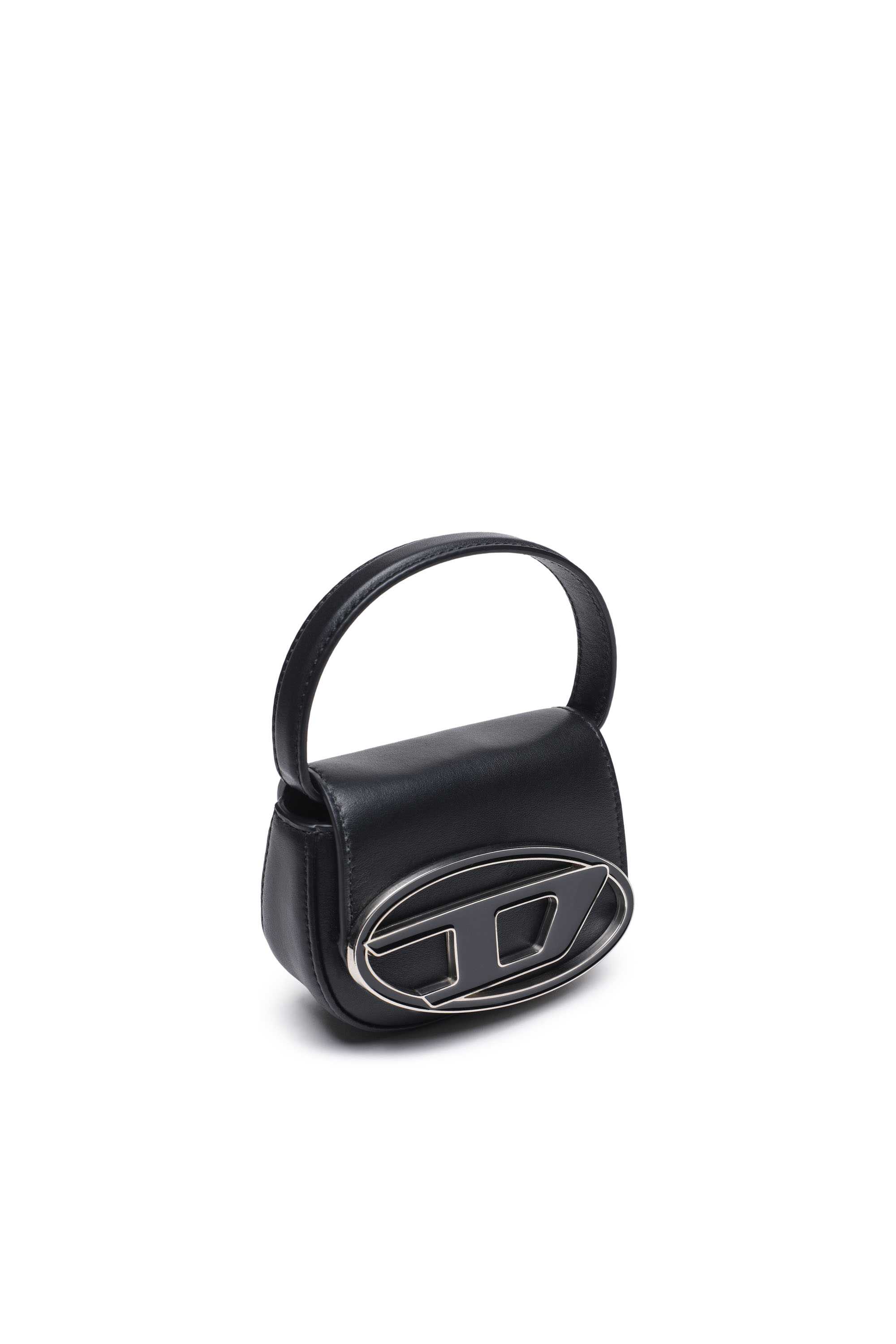 Black 1DR XS-Iconic mini bag with D logo plaque