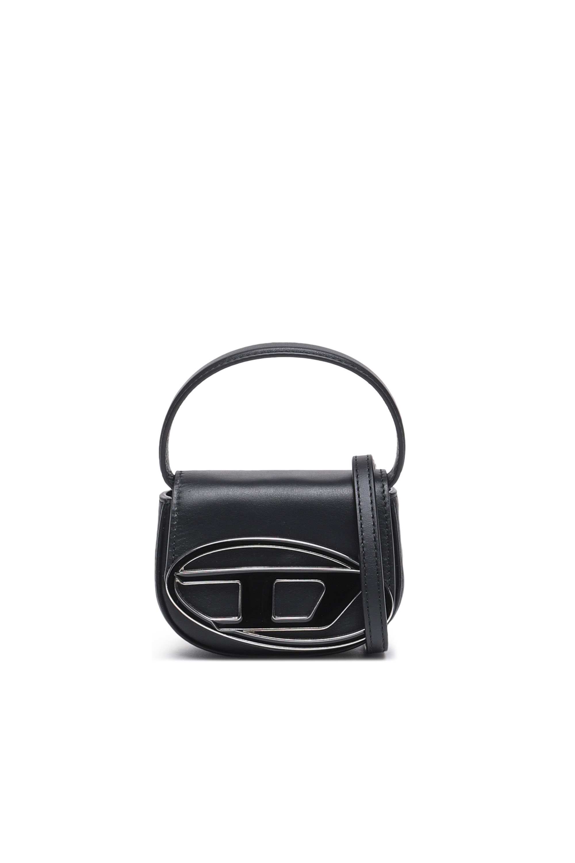 Black 1DR XS-Iconic mini bag with D logo plaque