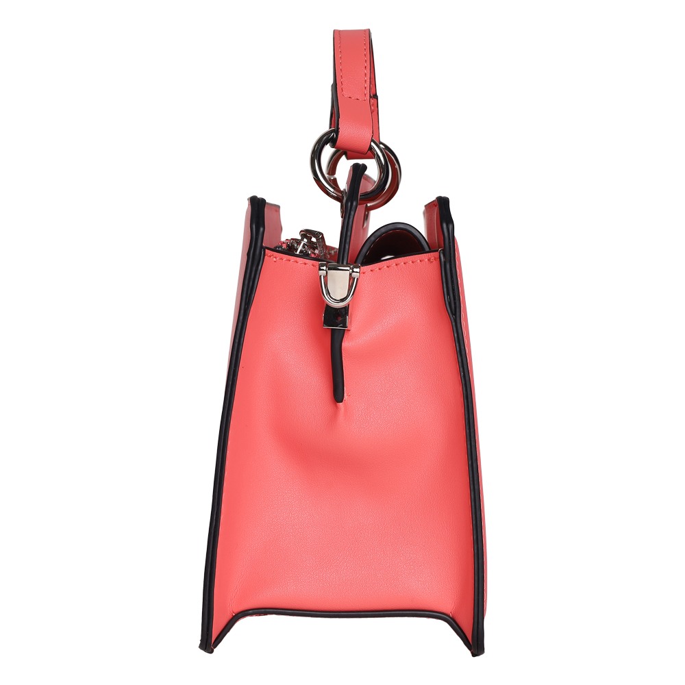Bevelyn Sunset Coral Satchel