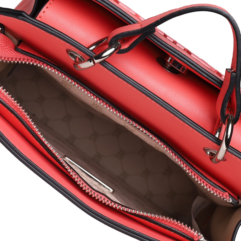 Bevelyn Sunset Coral Satchel