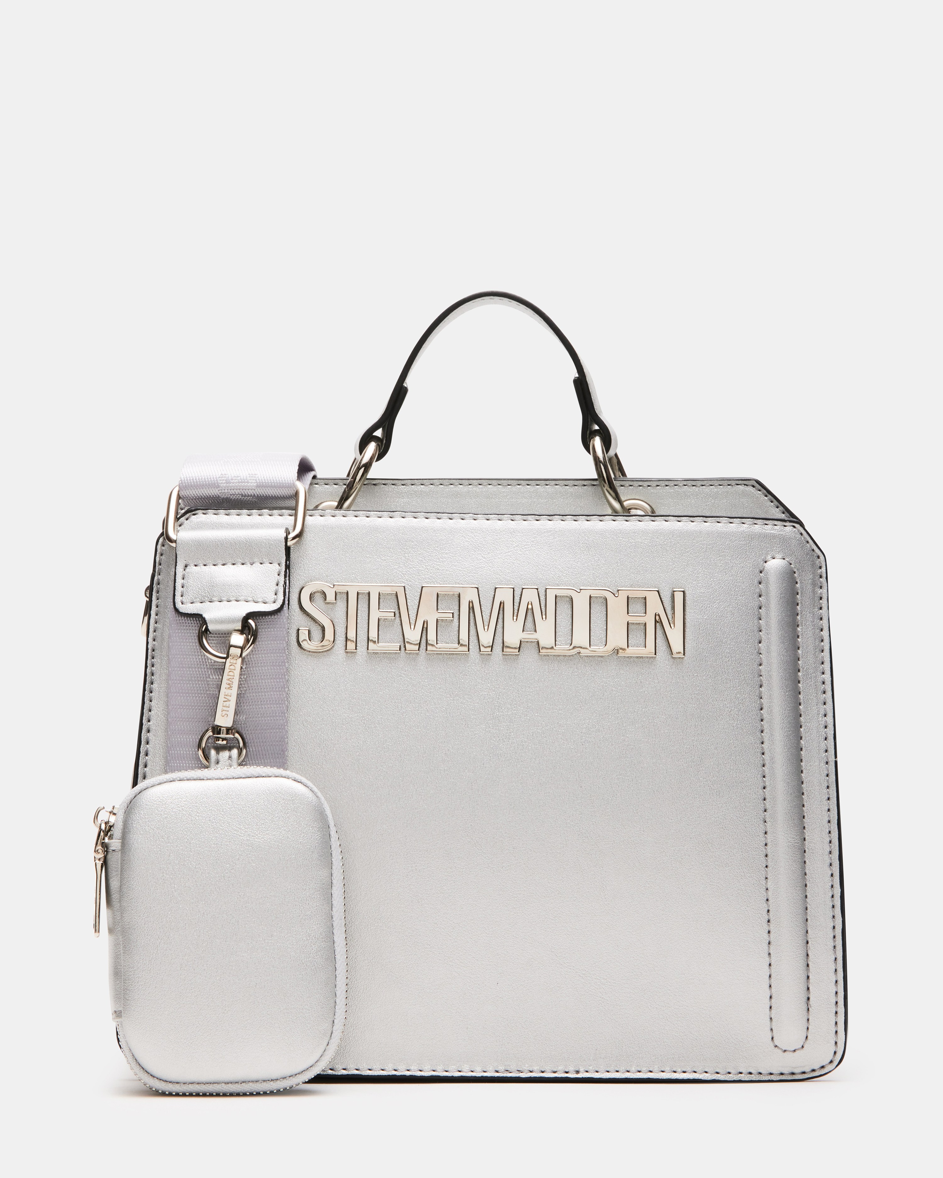 BEVELYN Silver Satchel