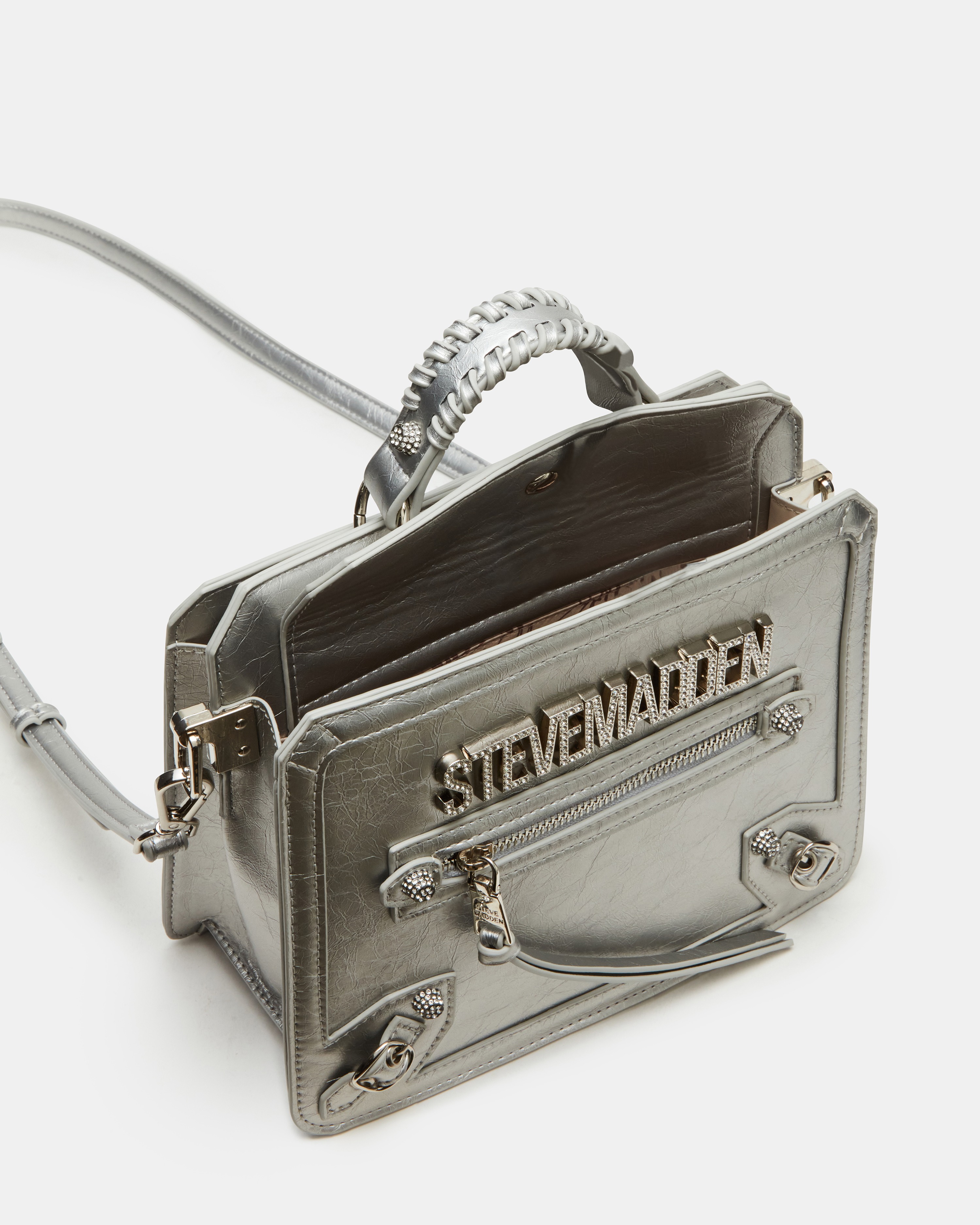 BEVELYN Silver Satchel