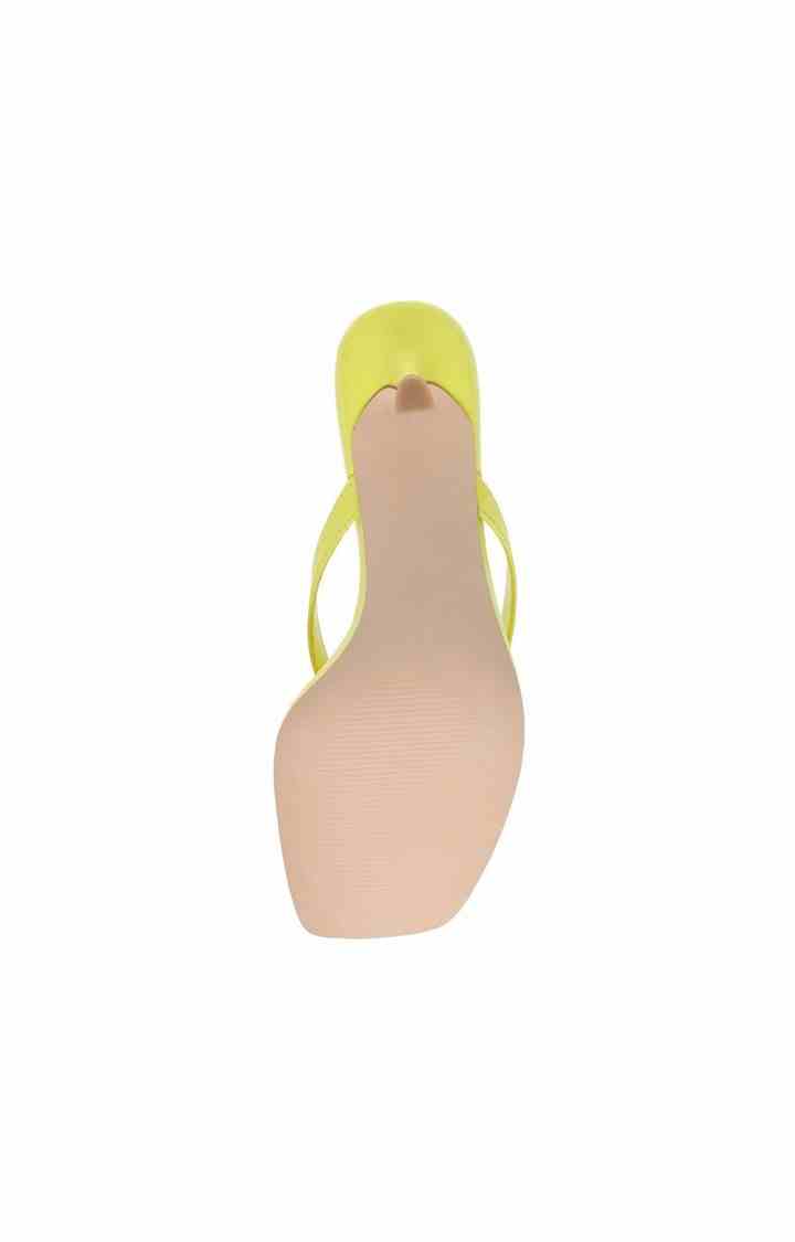 Azure Yellow Heel Sandals