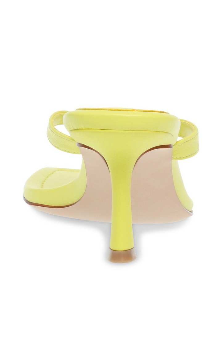 Azure Yellow Heel Sandals