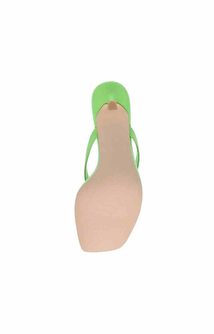 Azure Green Heel Sandals