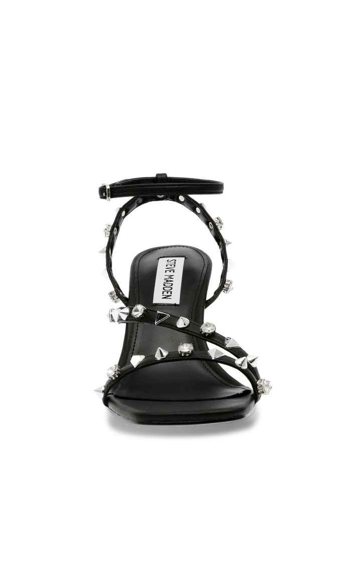 Glitzed Black Heel Sandals