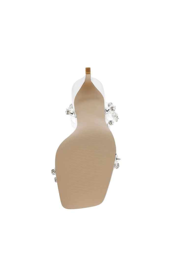 Glitzed Transparent Heel Sandals