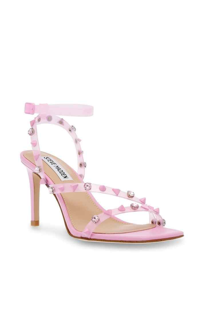 Glitzed Pink Heel Sandals