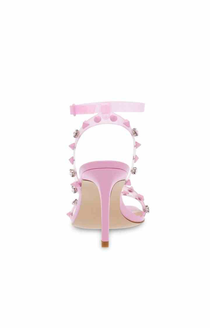 Glitzed Pink Heel Sandals