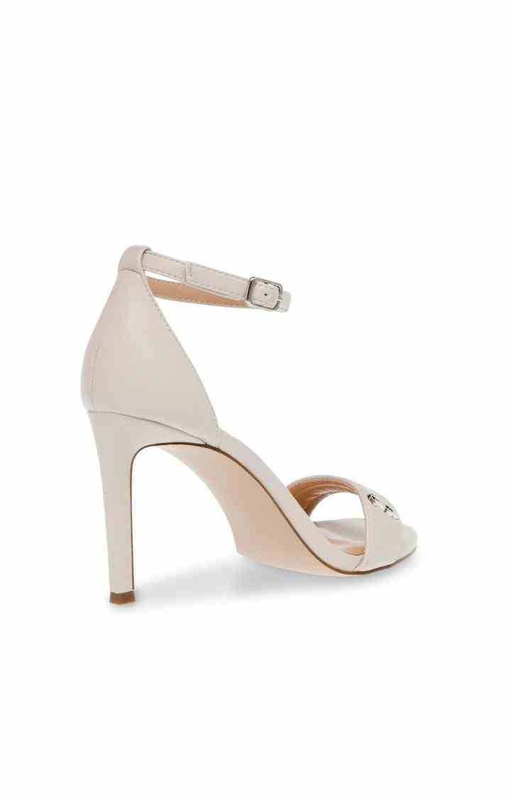 Jynelle White Heel Sandals