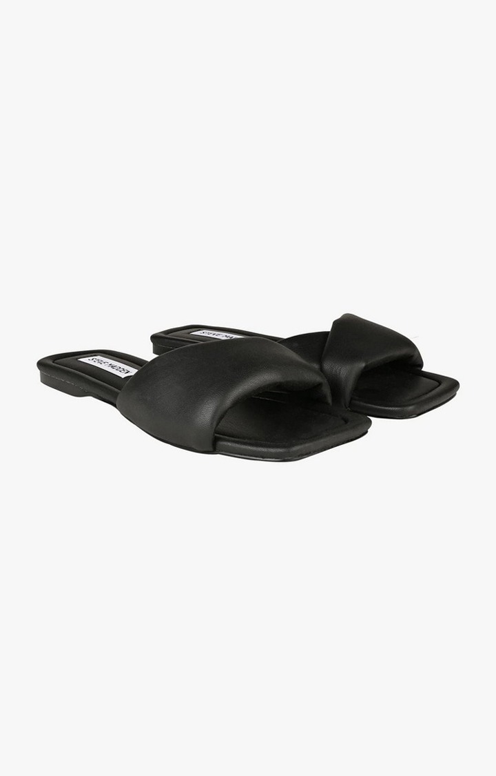 Saints Black Flats