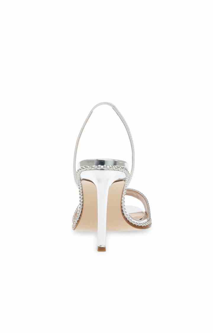 Jannis Silver Heel Sandals