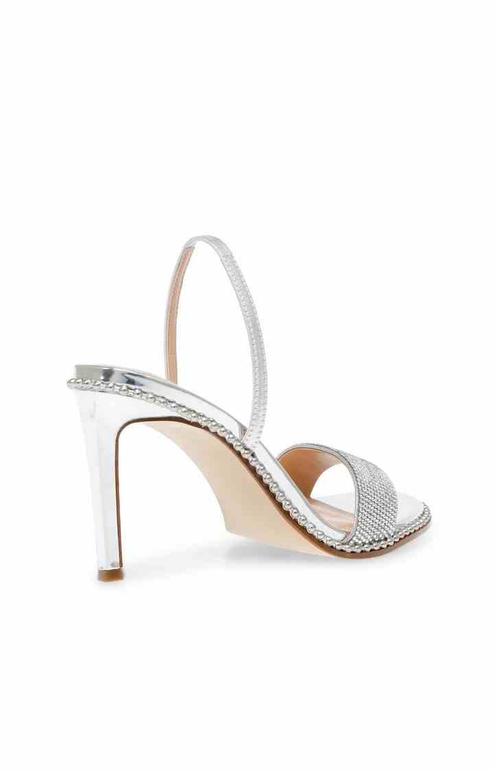 Jannis Silver Heel Sandals