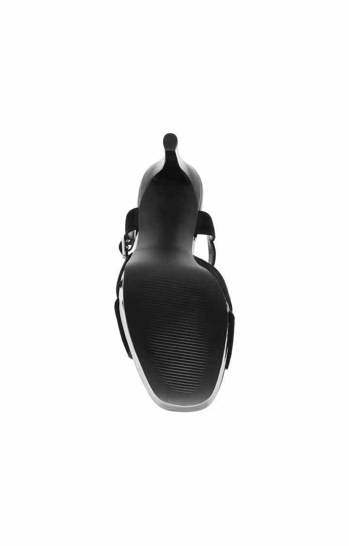 Lavisher Black Heel Sandals