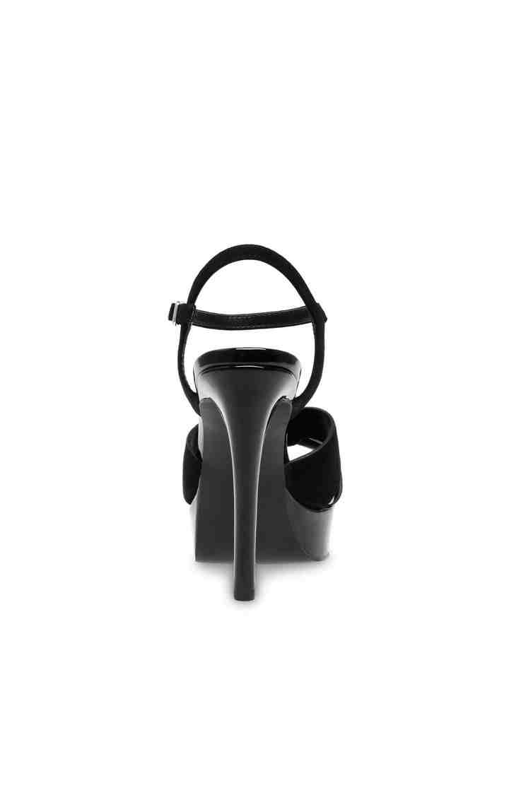 Lavisher Black Heel Sandals