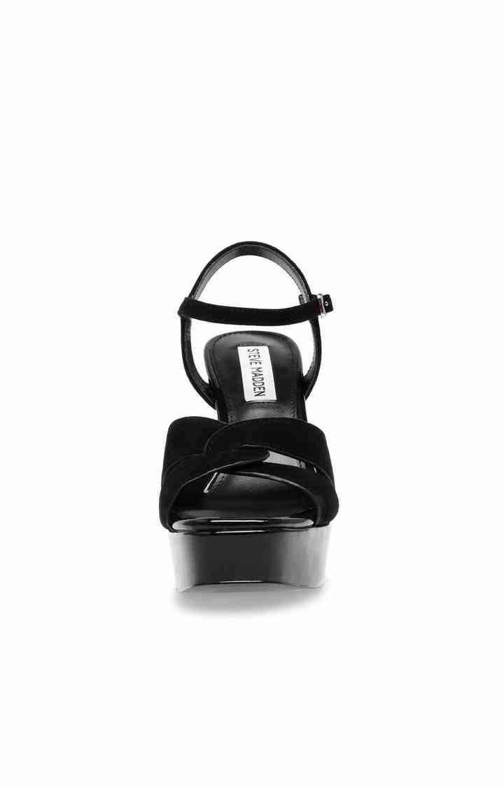 Lavisher Black Heel Sandals